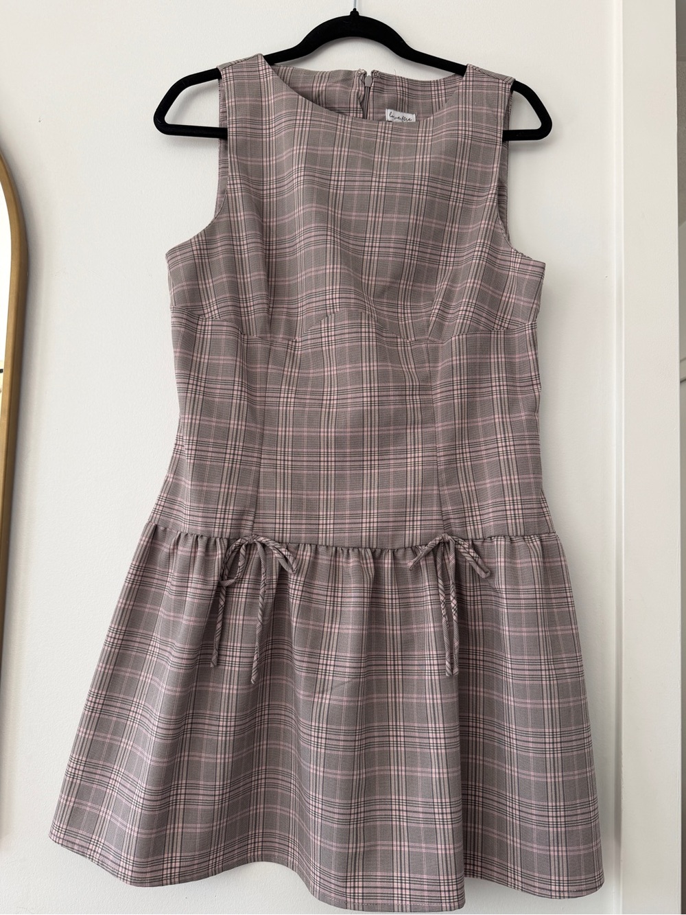 Women’s Plaid Sleeveless Drop-Waist Dress